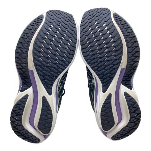 MIZUNO (ミズノ) ランニングシューズ J1GD240371 ウエーブライダー 28 レディース SIZE 25cm ネイビー×黄緑