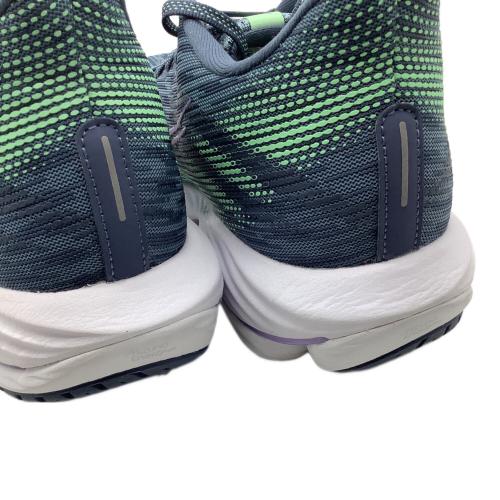MIZUNO (ミズノ) ランニングシューズ J1GD240371 ウエーブライダー 28 レディース SIZE 25cm ネイビー×黄緑