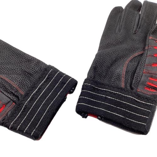 東京ヤクルトスワローズ (トウキョウヤクルトスワローズ) 応援グッズ ブラック×レッド バッティンググローブ 刺繍入りグローブ プロ仕様モデル