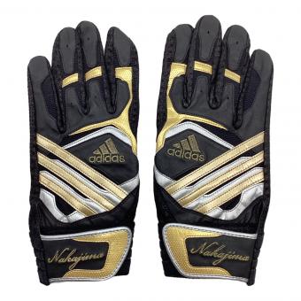 埼玉西武ライオンズ (サイタマセイブライオンズ) 応援グッズ ブラック 中島宏之 バッティンググローブ 刺繍入りグローブ プロ仕様モデル