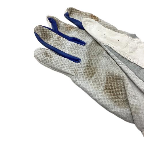 横浜DeNAベイスターズ (ヨコハマディーエヌエーベイスターズ) 応援グッズ ホワイト 【10】佐伯とのこと証明無し バッティンググローブ 刺繍入りグローブ