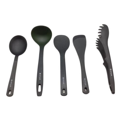 Snow peak (スノーピーク) クッキング用品 キッチンスプーン・スパチュラ・お玉・トング・長柄しゃもじセット シリコーンキッチンツール5点セット