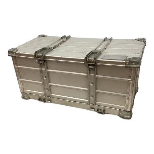 収納ケース 目安100L程度・メタルトランク 約84×45×45(h)㎝ 折りたたみアルミコンテナ