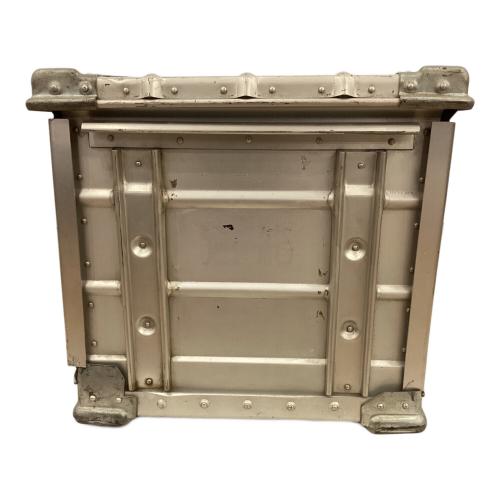 収納ケース 目安100L程度・メタルトランク 約84×45×45(h)㎝ 折りたたみアルミコンテナ