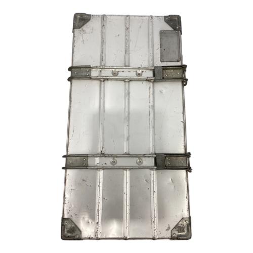 収納ケース 目安100L程度・メタルトランク 約84×45×45(h)㎝ 折りたたみアルミコンテナ