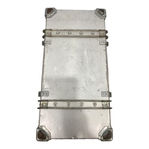 収納ケース 目安100L程度・メタルトランク 約84×45×45(h)㎝ 折りたたみアルミコンテナ