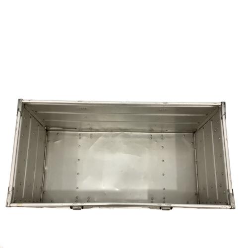 収納ケース 目安100L程度・メタルトランク 約84×45×45(h)㎝ 折りたたみアルミコンテナ