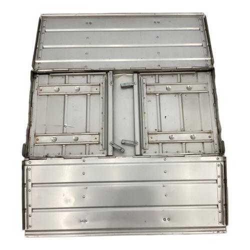 収納ケース 目安100L程度・メタルトランク 約84×45×45(h)㎝ 折りたたみアルミコンテナ