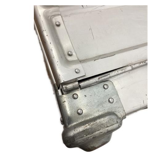 収納ケース 目安100L程度・メタルトランク 約84×45×45(h)㎝ 折りたたみアルミコンテナ