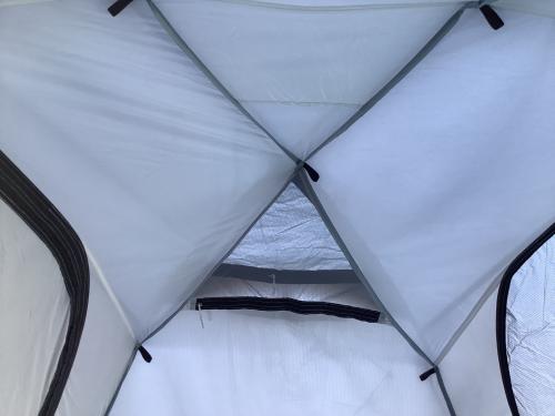 MURACO (ムラコ) ソロテント ブラック ファブリックインナー/使用感の少ない美品 RAPIDE X1-2P BLACK 約255×225×115㎝ 1～2人用 程度A 程度A スカートなし ハンマーなし/説明書あり