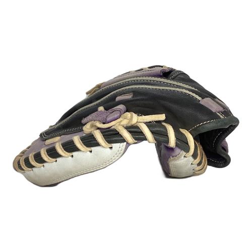 ●V6　会報＆関連セット ZETT (ゼット) 軟式グローブ パープル GRAN STATUS キャッチャーミット