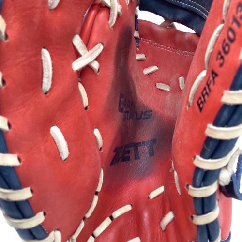 ZETT (ゼット) 軟式グローブ レッド GRAN STATUS ファーストミット 左