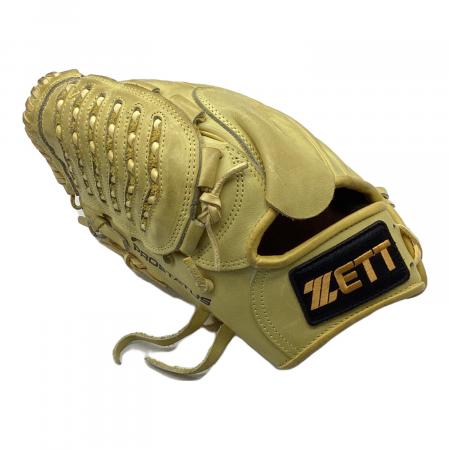 定価3万‼️値下げ⭕️ZETT ZETT (ゼット) 軟式グローブ イエロー PRO STATUS 投手用 左投げ用