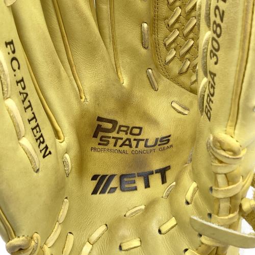 ZETT (ゼット) 軟式グローブ イエロー PRO STATUS 投手用 左投げ用