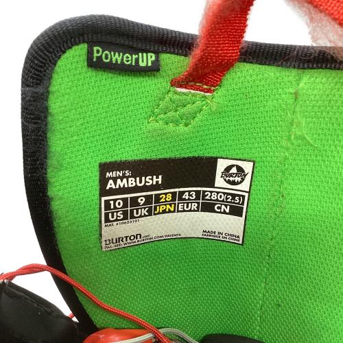 BURTON (バートン) AMBUSH スノーボードブーツ メンズ SIZE 28cm ブラック×レッド