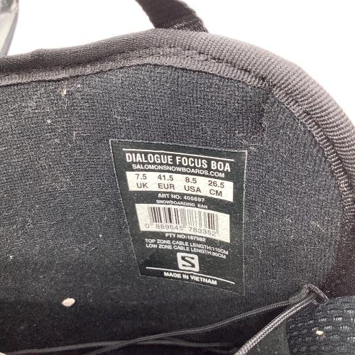SLOMON (サロモン﻿) DIALOGUE FOCUS BOA スノーボードブーツ @ メンズ SIZE 26.5cm ブラック