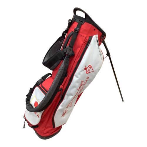 PiNG (ピン) キャディバッグ JJGA全日本刺繍有 レッド×ホワイト フーファーライト201