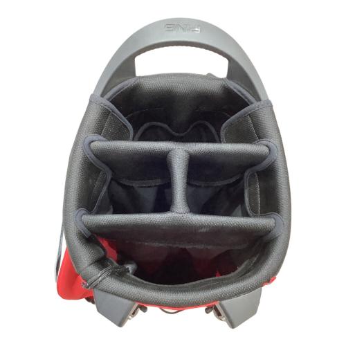 PiNG (ピン) キャディバッグ JJGA全日本刺繍有 レッド×ホワイト フーファーライト201