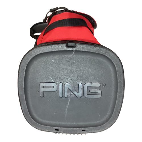 PiNG (ピン) キャディバッグ JJGA全日本刺繍有 レッド×ホワイト フーファーライト201