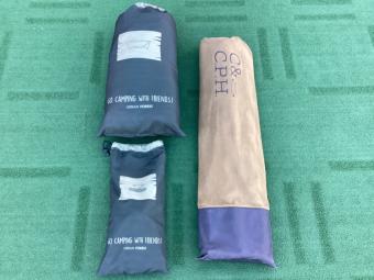 URBAN FOREST (アーバンフォレスト) ヘキサタープ オリーブ/カーキ 焚火臭有 ポール:URBAN FOREST純正70㎝×4節2セット HEXA TARP