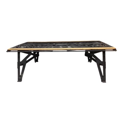 NATURE TONES (ネイチャートーンズ) アウトドアテーブル 大樹バージョンロング ブラック ワンハンドカフェテーブル