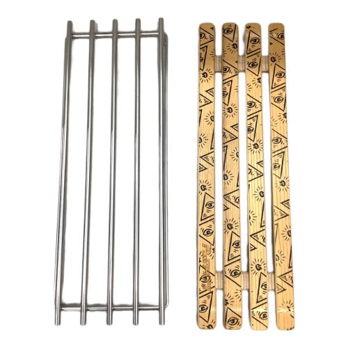 asimocrafts (アシモクラフツ) アウトドアテーブル ウッド天板グラインドロッジ生刷り総柄/カタカナアシモ ブラウン×マルチカモ A38GRATE