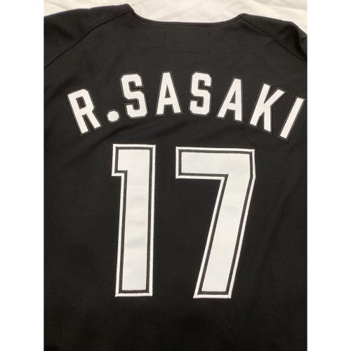 千葉ロッテマリーンズ (チバロッテマリーンズ) 応援グッズ 12JRMM6517 【17】佐々木朗希 ビジター SIZE O ブラック