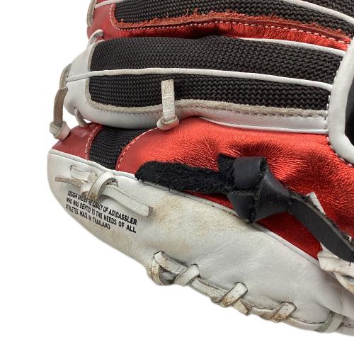 adidas (アディダス) 軟式グローブ DO411 ブラック×レッド