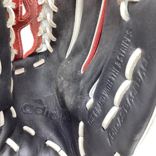 adidas (アディダス) 軟式グローブ DO411 ブラック×レッド