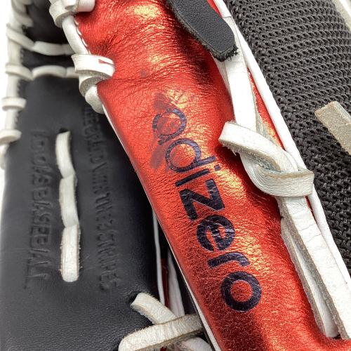 adidas (アディダス) 軟式グローブ DO411 ブラック×レッド