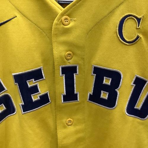 埼玉西武ライオンズ (サイタマセイブライオンズ) 応援グッズ 【1】栗山巧 キャプテンマーク付 SIZE M イエロー