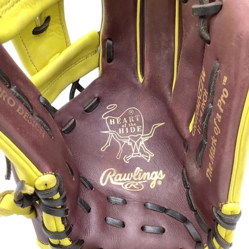 RAWLINGS (ローリングス) HOH MLB カラーシンク 軟式グローブ GR4HMN52W イエロー×ブラウン