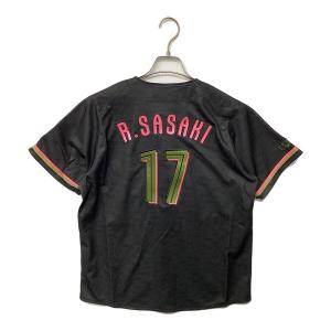 千葉ロッテマリーンズ (チバロッテマリーンズ) 佐々木朗希【17】ブラックサマー2024 応援グッズ 12JRMM8817 SIZE S ブラック