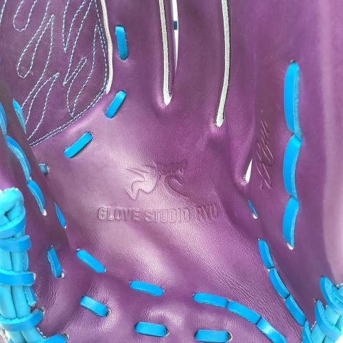 RYU (リュウ) 店舗限定オーダー 硬式グローブ RYU-103 収納ケース付 パープル×スカイブルー