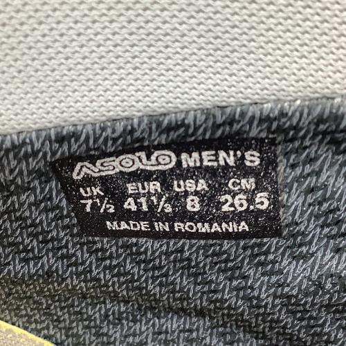 ASOLO (アゾロ) ファルコGV トレッキングシューズ メンズ SIZE 26.5cm ブラック×ブルー