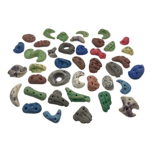 登山雑貨 40個/サイズ形状カラーMIX/現状案内 ボルダリング用ホールド