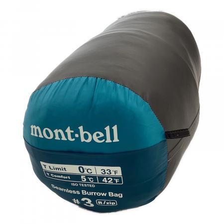 モンベル　マミー型　シームレスバロウバッグ#3　1121426　右ジッパー mont-bell (モンベル) マミー型シュラフ(化繊) 1121426 シームレス