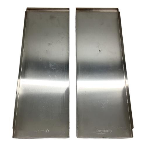 Snow peak (スノーピーク) ファニチャーアクセサリー CK-120 0.5ユニットトレー2枚セット穴無し/ケース無し/廃盤品 アイアングリルテーブル ステンレストレー 2Pセット