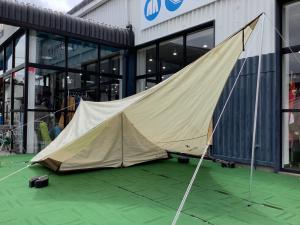 Snow peak (スノーピーク) ソロテント SDI-101-IV-US キズ・フライシート全体的な土ヨゴレ有 ヘキサイーズ1 アイボリー