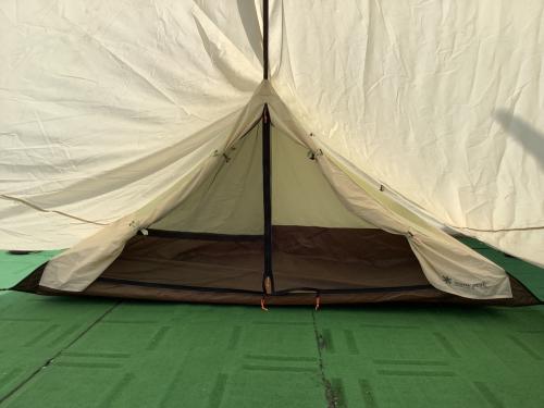 Snow peak (スノーピーク) ソロテント SDI-101-IV-US キズ・フライシート全体的な土ヨゴレ有 ヘキサイーズ1 アイボリー