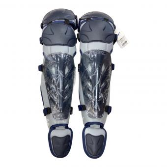 MIZUNO (ミズノ) 軟式・ゴムソフトボール用レガース プロテクター 1DJLD25014L 2025年製/JSBB・JSAマーク有 SIZE L ネイビー×グレー