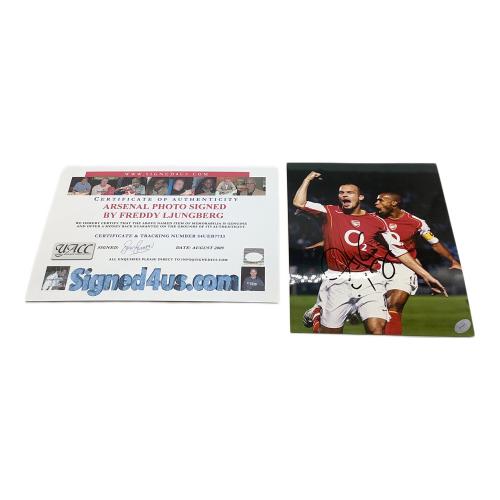 アーセナルFC フレドリック・ユングベリ サインフォトパネル サポーターグッズ 約20×26㎝