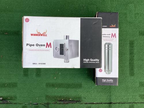 WINNERWELL (ウィンナーウェル) アウトドア雑貨 パイプ経2.5インチ パイプオーブンM・ダブルウォールチムニーセット