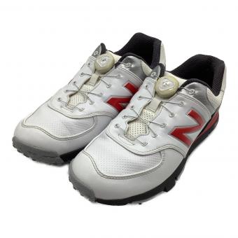 NEW BALANCE (ニューバランス) ゴルフシューズ MGB574WR BOA メンズ SIZE 26cm ホワイト×レッド
