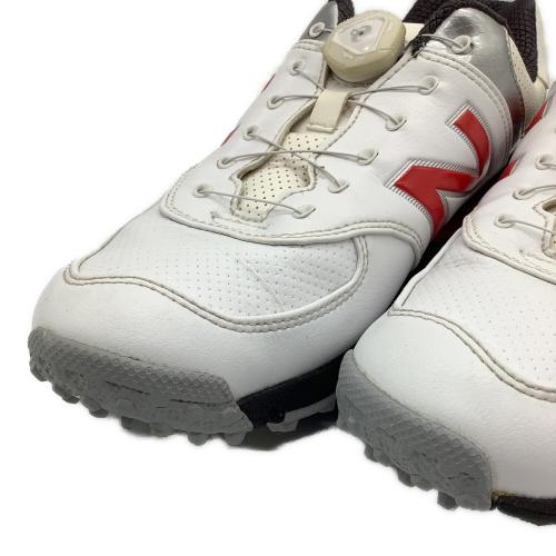 NEW BALANCE (ニューバランス) ゴルフシューズ MGB574WR BOA メンズ SIZE 26cm ホワイト×レッド