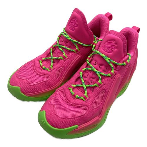 UNDER ARMOUR (アンダーアーマー) バスケットボールシューズ 6007670 カリー13 メンズ SIZE 29cm ピンク×ライムグリーン