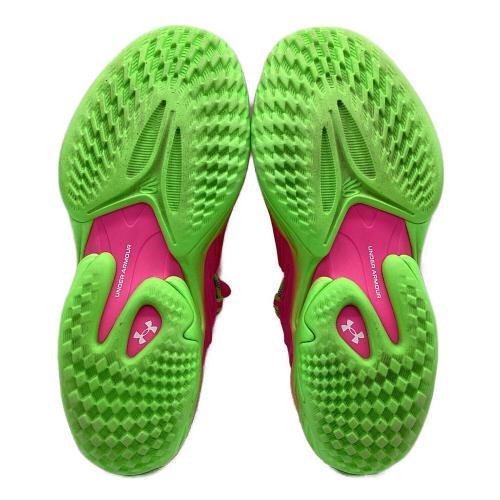 UNDER ARMOUR (アンダーアーマー) バスケットボールシューズ 6007670 カリー13 メンズ SIZE 29cm ピンク×ライムグリーン