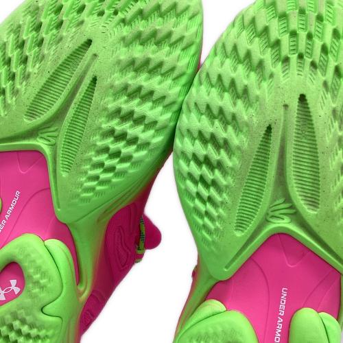 UNDER ARMOUR (アンダーアーマー) バスケットボールシューズ 6007670 カリー13 メンズ SIZE 29cm ピンク×ライムグリーン