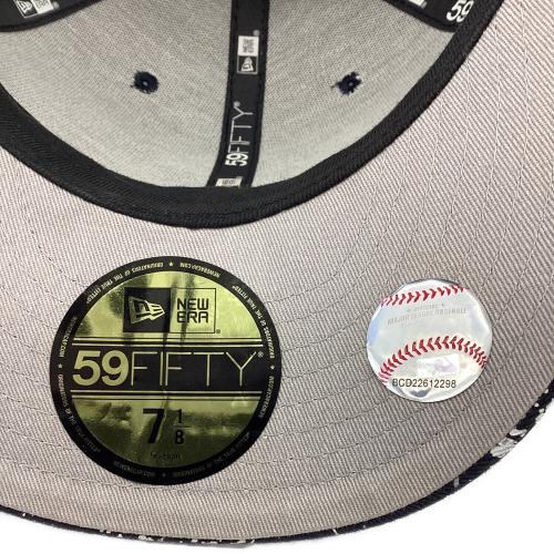 New Era (ニューエラ) キャップ ステッカー付 頭周56.8㎝ ネイビー×ホワイト 59FIFTY
