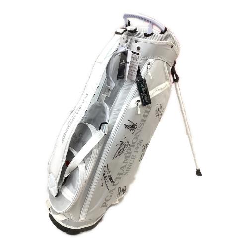 elite grips (エリートグリップ) キャディバッグ サイン記入有（証明書なし）/4分割/ヘッドカバー付 ホワイト PGA CHAMIPIONS PGP軽量スタンド CB